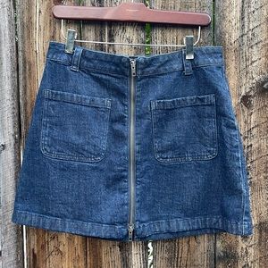 Madewell Zip Front Denim Skirt - 29